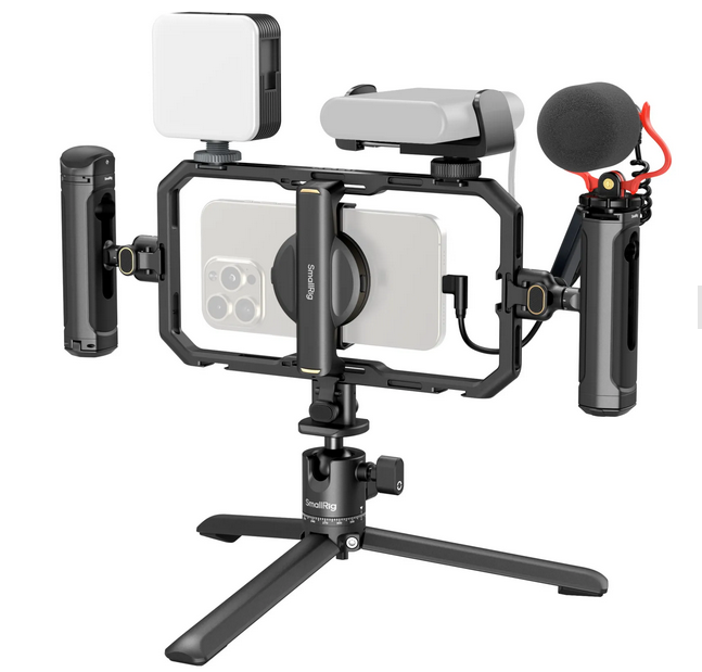 Smallrig All-in-One Video Kit For Smartphone Creators with Audio and Lighting System Full Quick Pro Edition